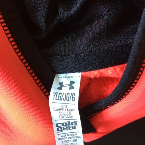 Under Armor hoodie neon orange youth hoodie - Picture 6 of 6